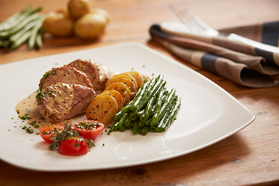 Pork Medallions with Creamy Mustard Sauce